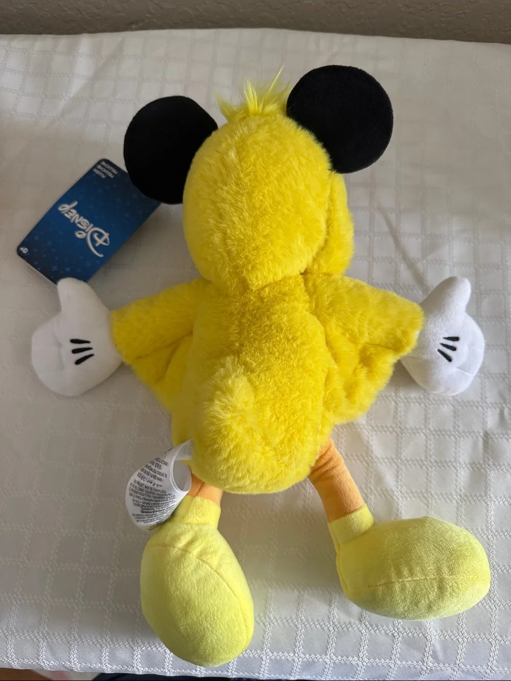 Disney Plush Mickey Mouse in Yellow Chick Costume - Soft Kids Toy NWT